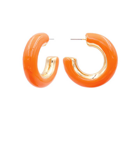 Sunbeam Glass Hoop Earrings