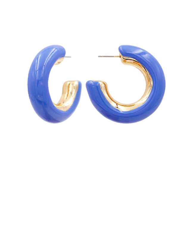 Sunbeam Glass Hoop Earrings