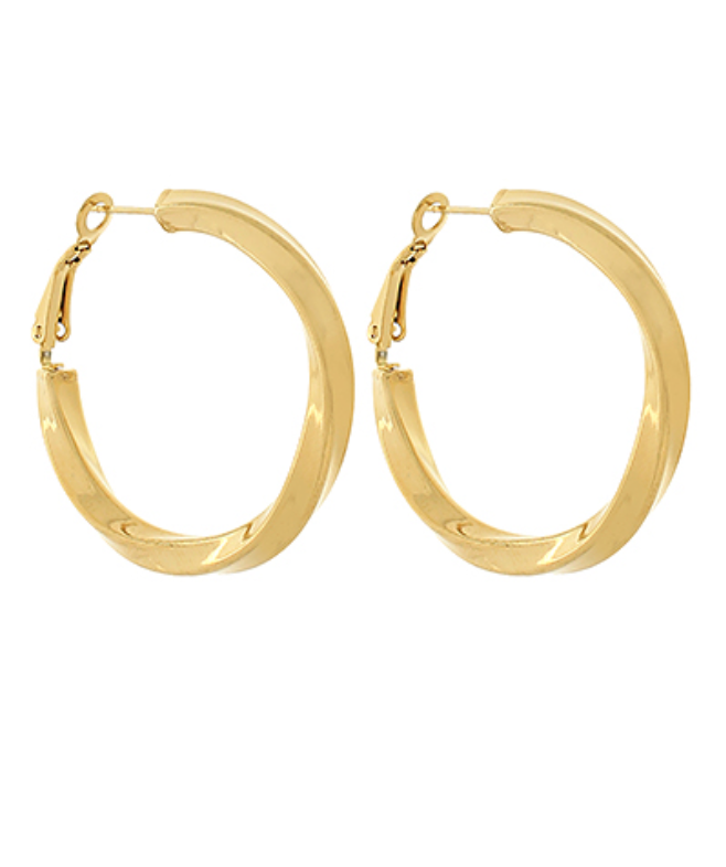 LuxeCurve Gold Hoop Earrings