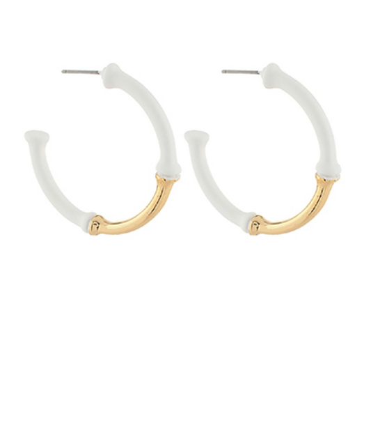 Pop Curve Colorblock Hoop Earrings