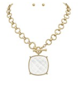 Midnight & Pearl Toggle Statement Necklace