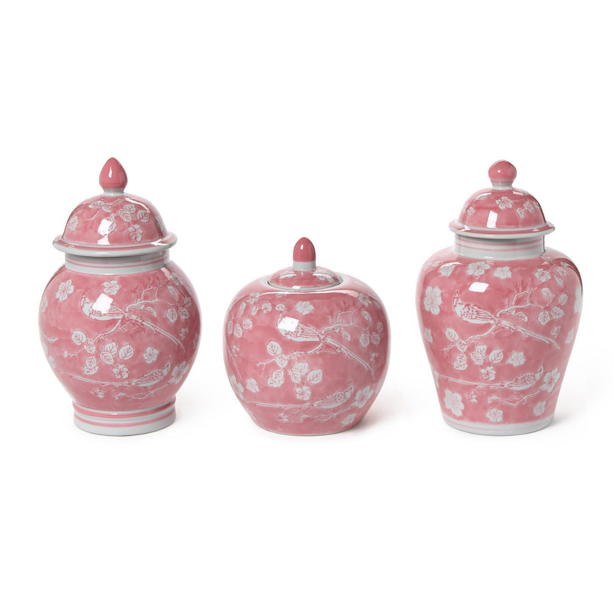 Pink Chinoiserie Jars