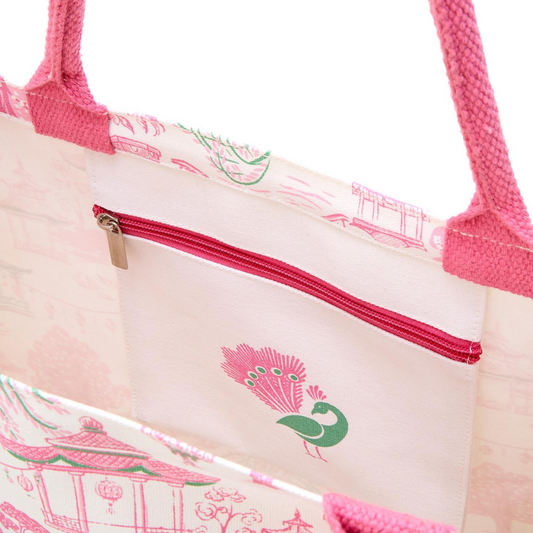 Mahjong Printed Tote Bag