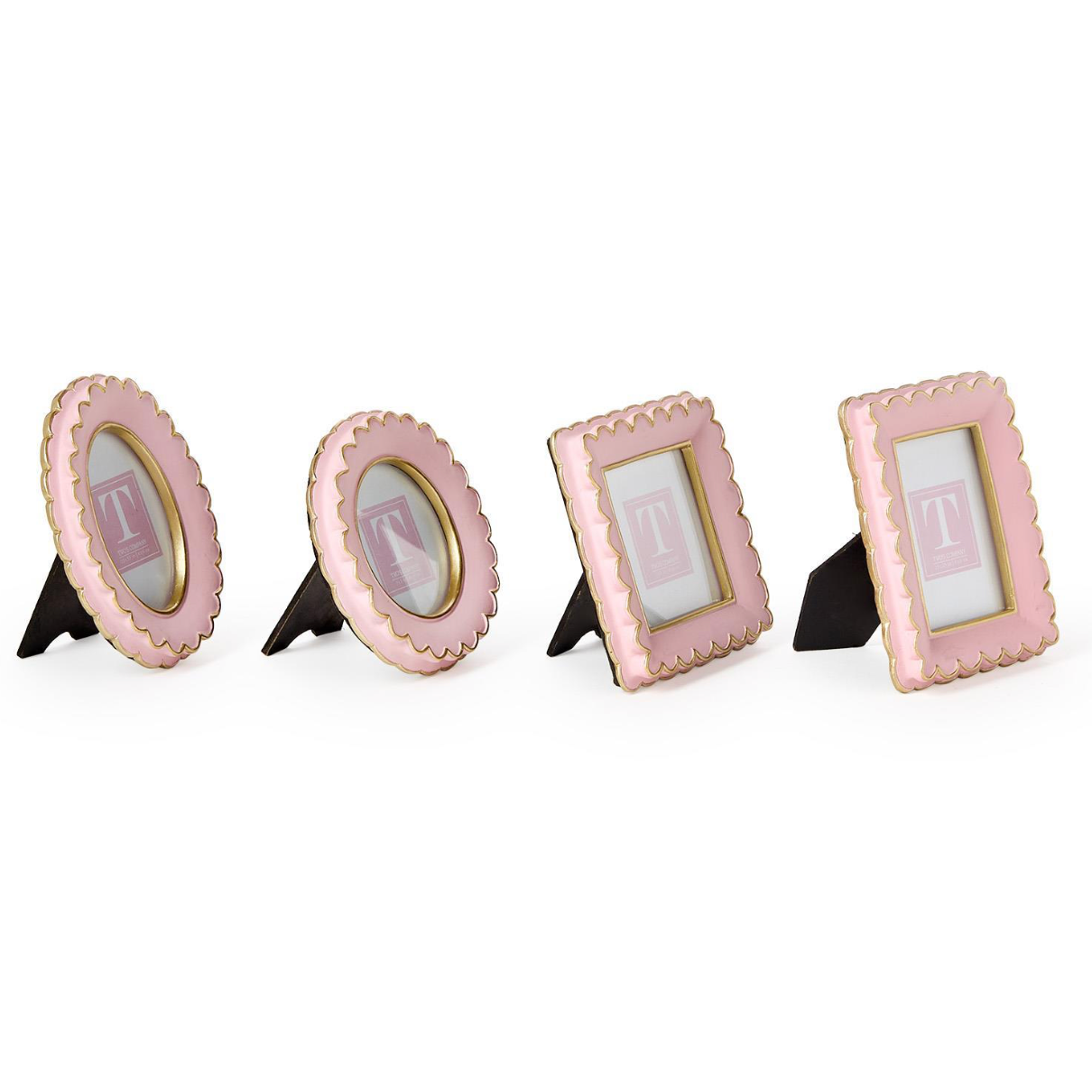 Small Pink Scalloped Frames