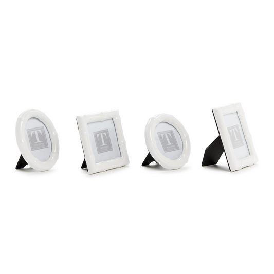 White Faux Bamboo Frames