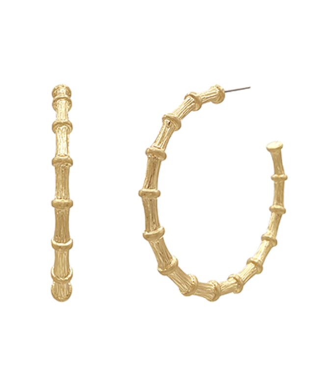 Bamboo Élan Sculpted Hoops