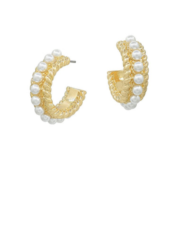 Pearl Orbit Luxe Hoops