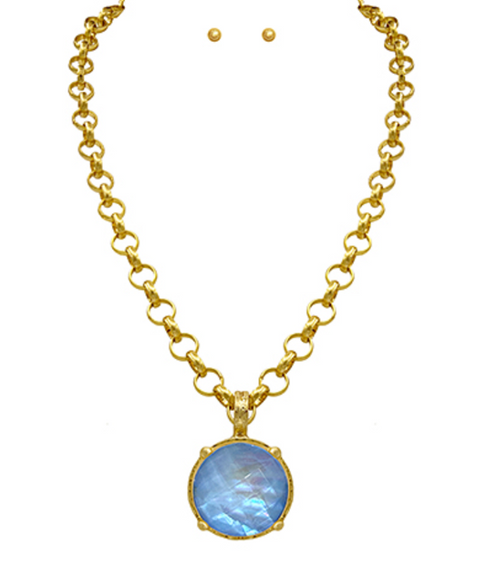 Moonstone Link Necklace