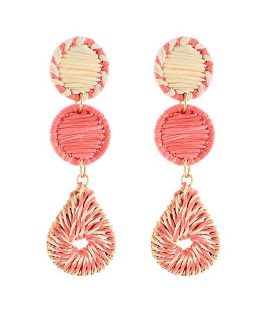 Aurora Woven Disc Drop Earrings