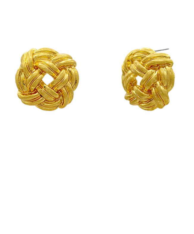 Solara Knot Weave Stud Earrings