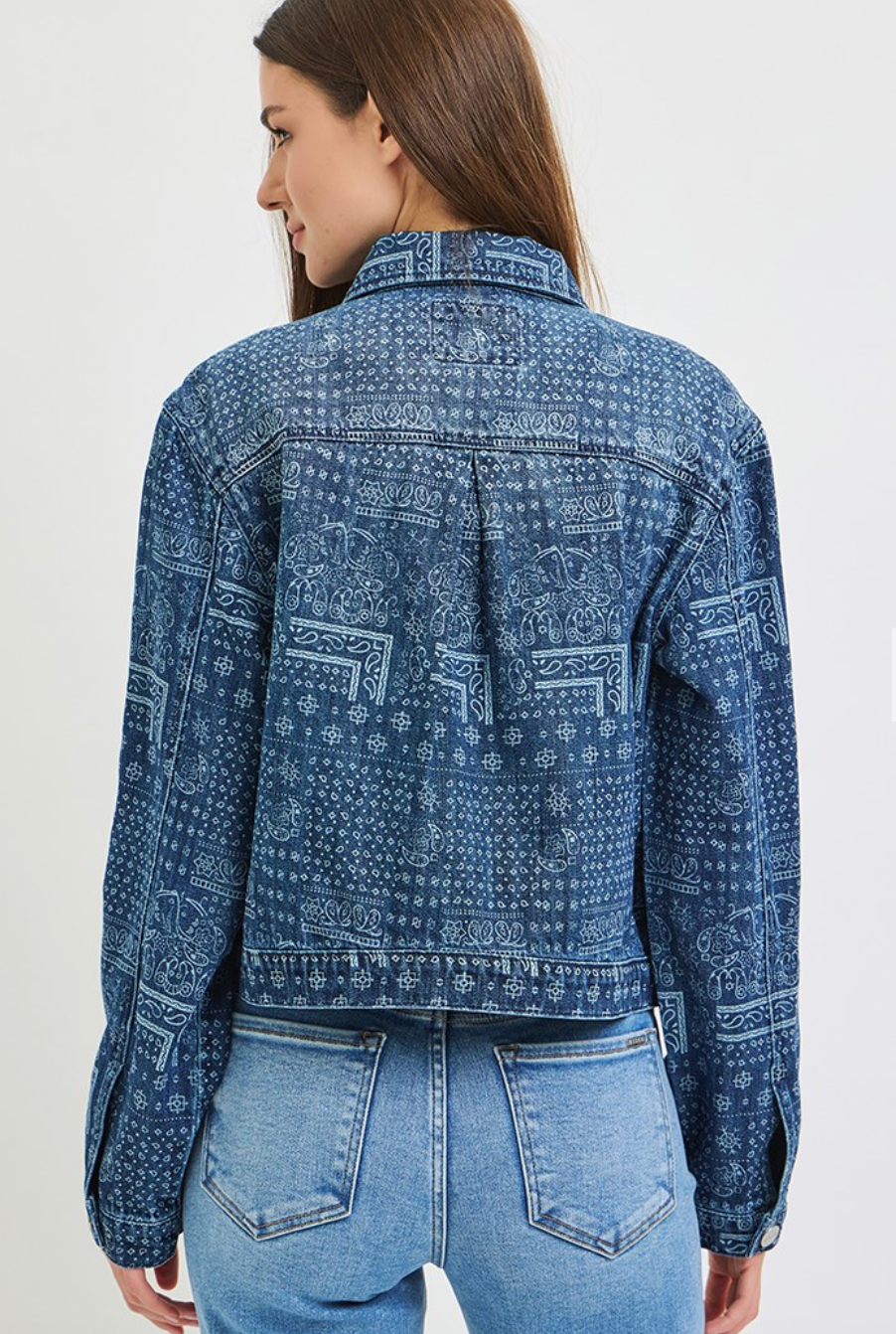 Bandana Blue Denim Jacket