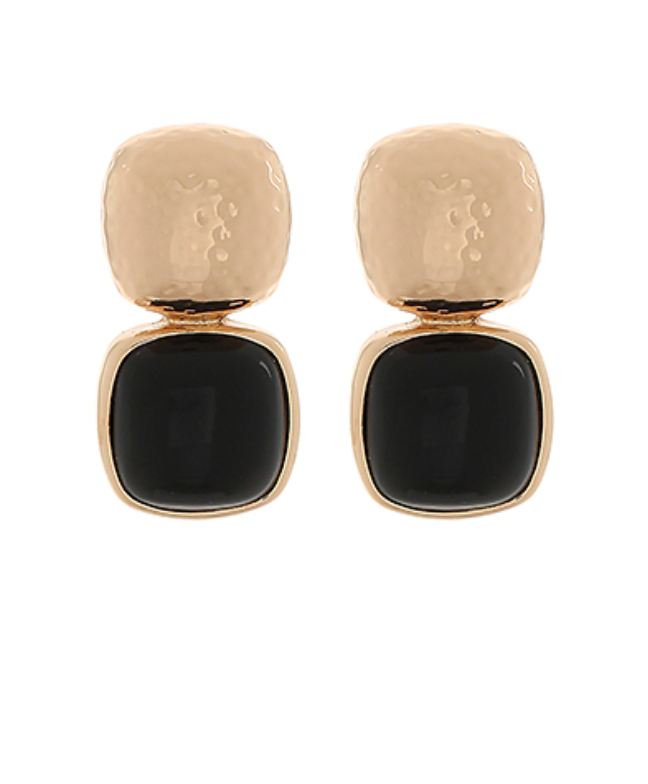 Acrylic & Metal Statement Earrings