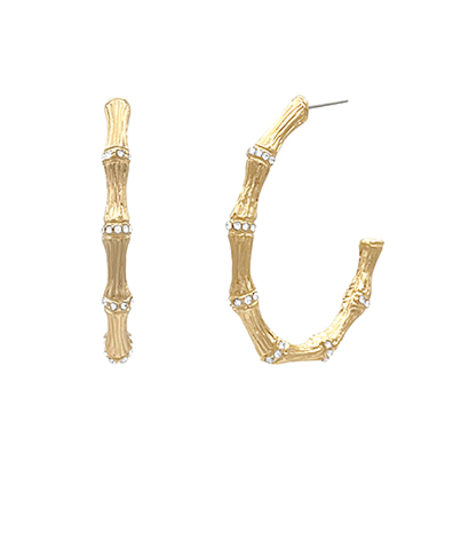 Golden Bamboo Aura Hoops