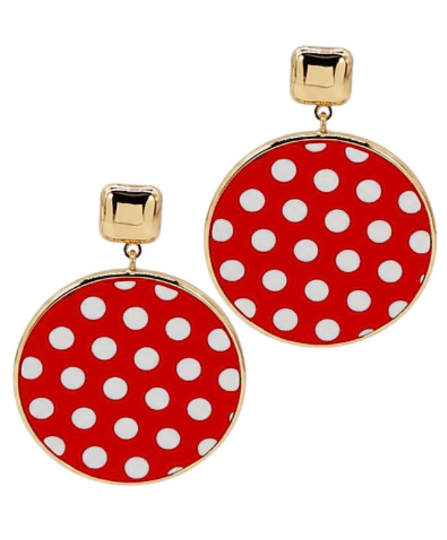 Polka Dot Statement Earrings