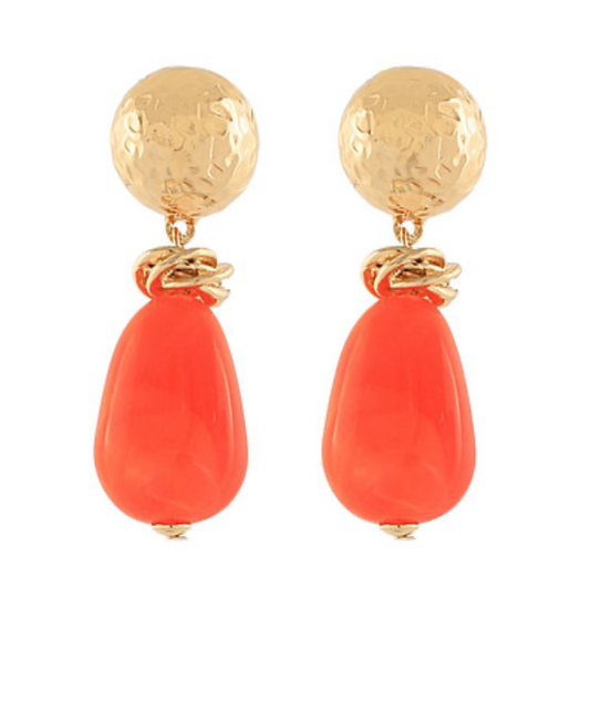Sculpted Drop Bead Earrings