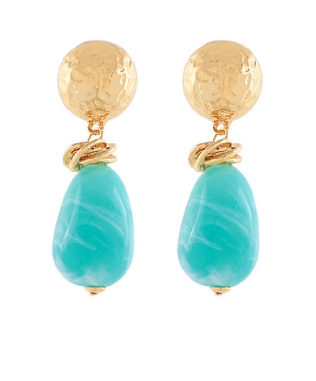 Sculpted Drop Bead Earrings