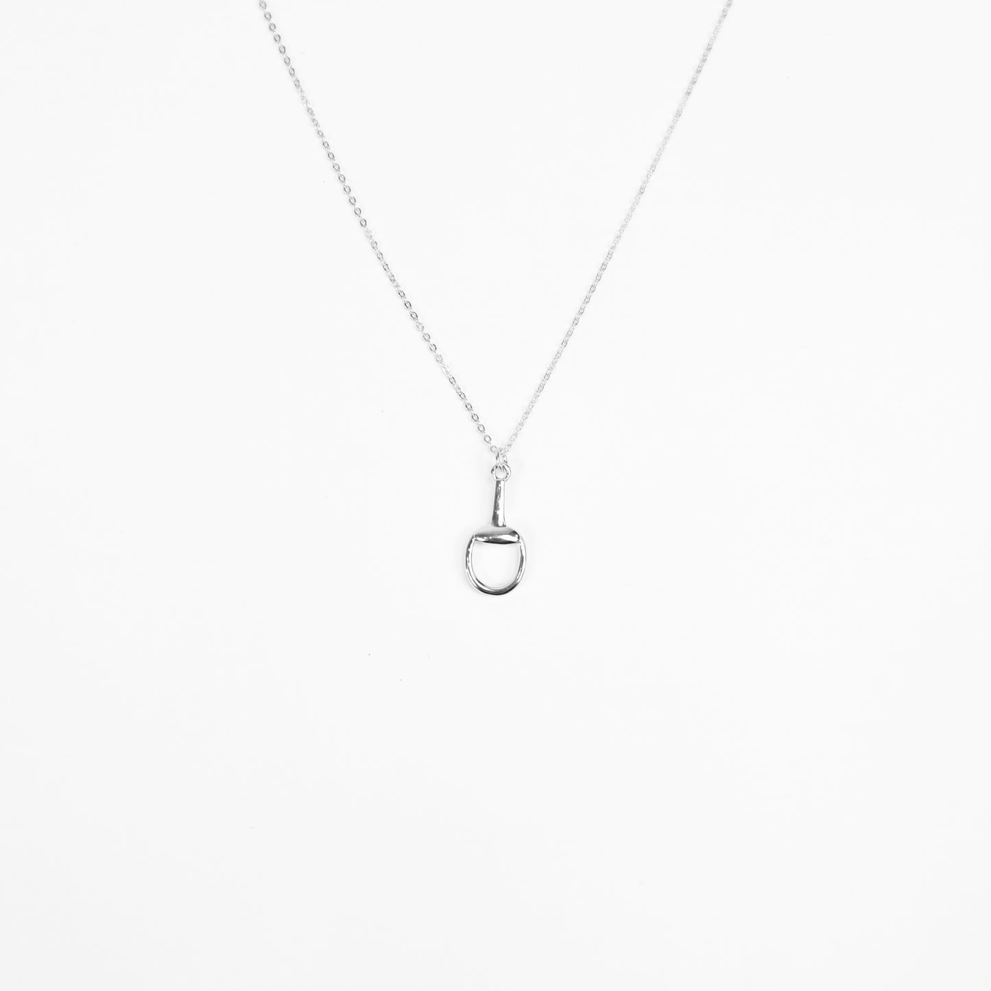 Snaffle Pendant Necklace on a delicate chain