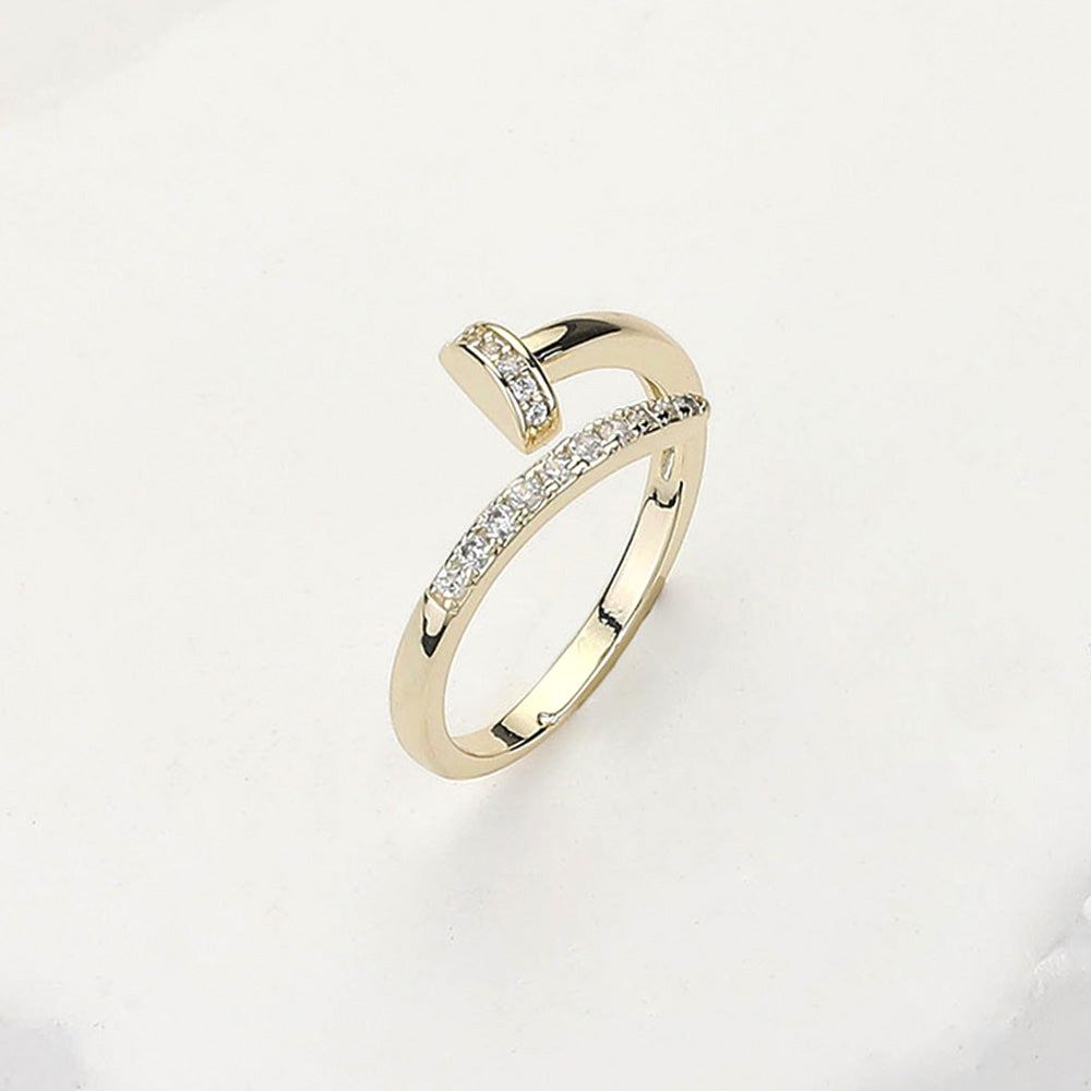 Stella CZ Stone Paved Nail Ring