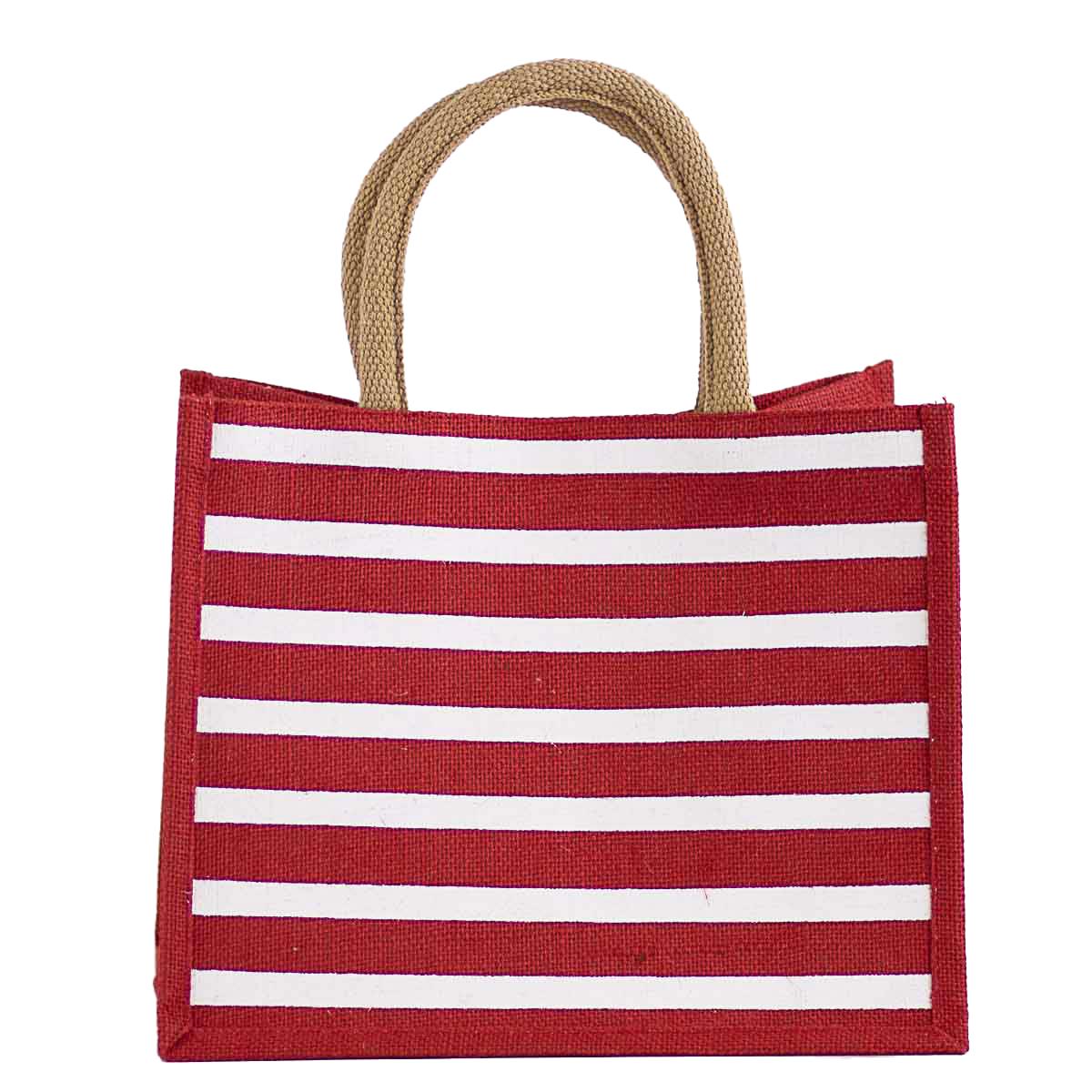Stripe Gift Tote in Red & White