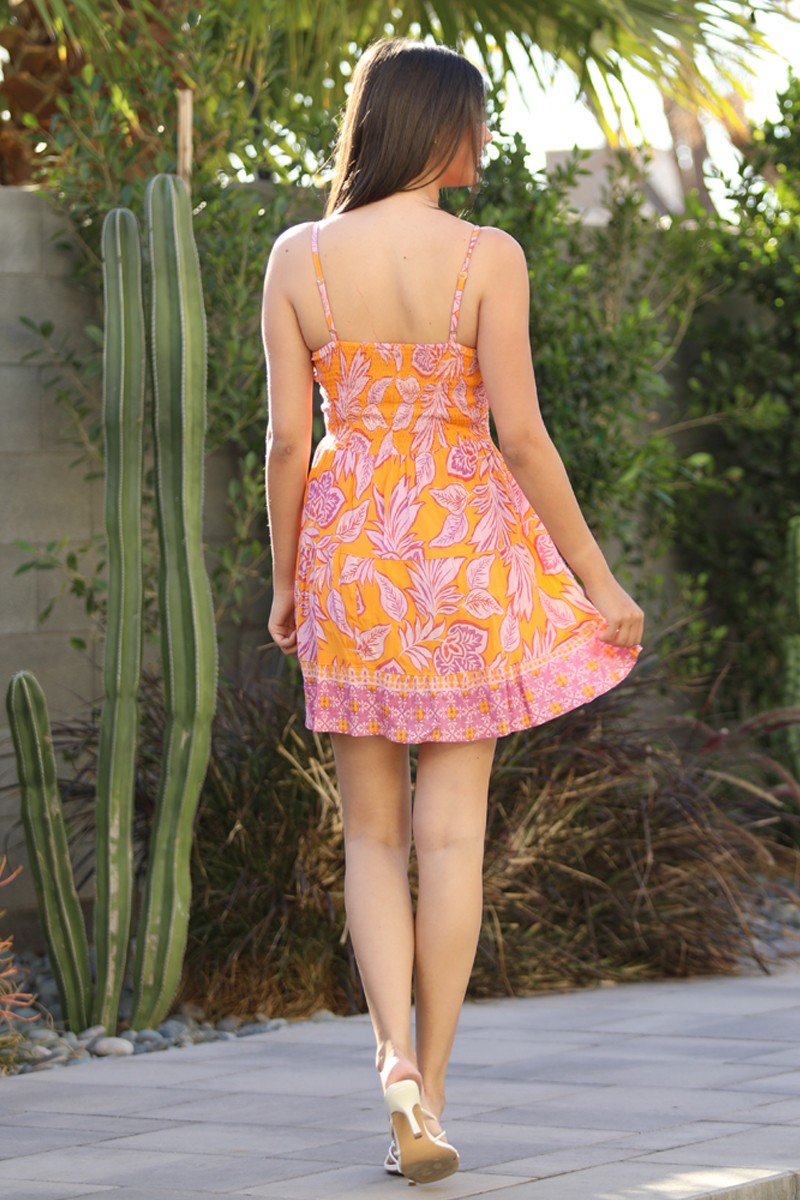 V NECK TWIST FRONT CUT OUT SUNDRESS Sunkissed
