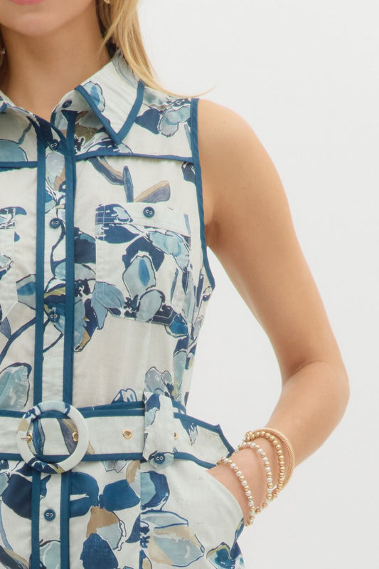 Violet Floral Mini Dress