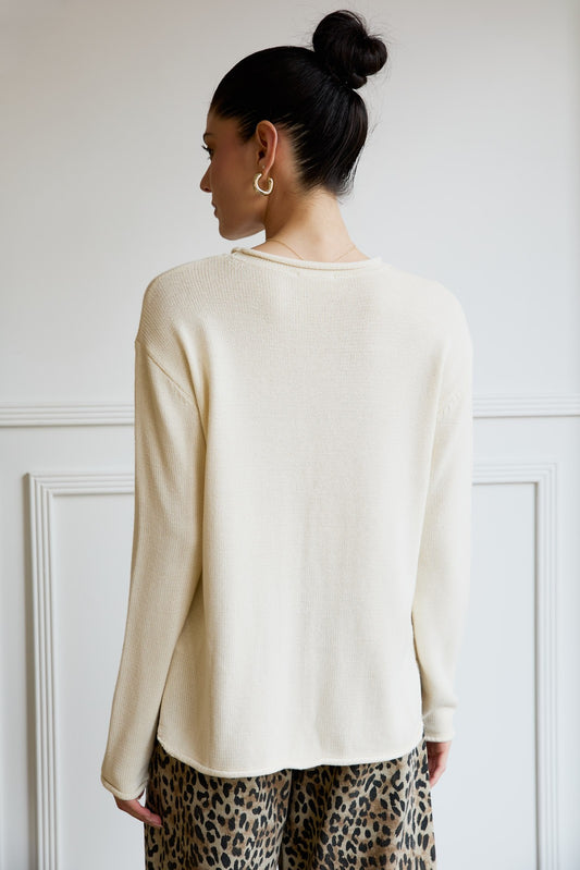 Western-inspired long sleeve sweater with a bold Saddle Up graphic.