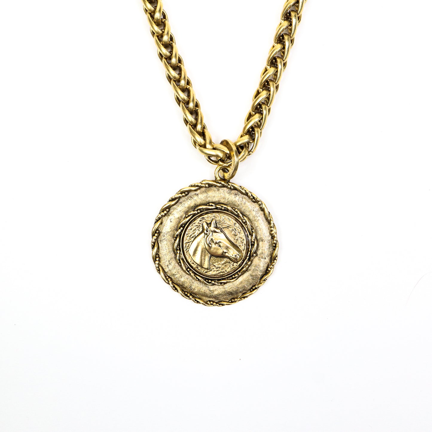 Yochi Yochi Rue Paris Pearl Medallion Necklace