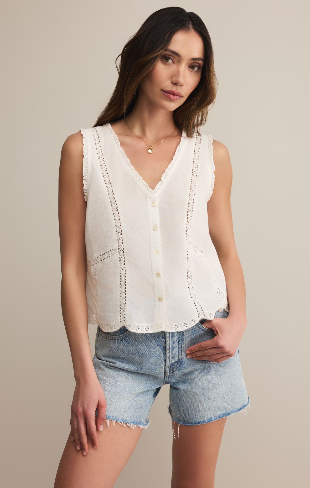 Z Supply Tomi Embroidered Tank