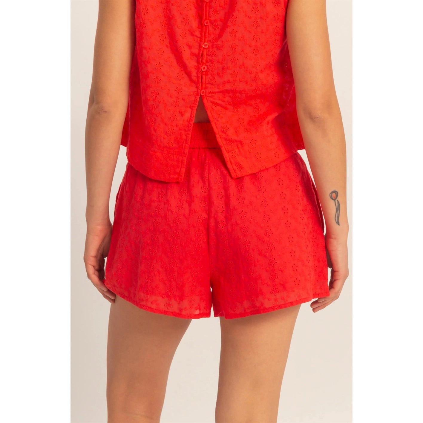The Sunset Bloom Eyelet Shorts