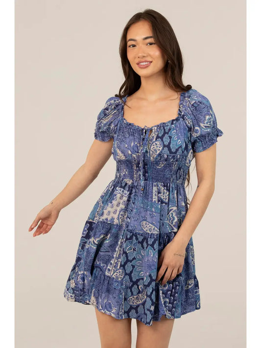 Bluebell Paisley Smocked Dress