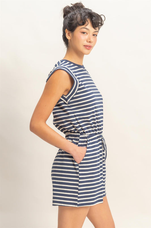 Kendall Striped Jersey Romper