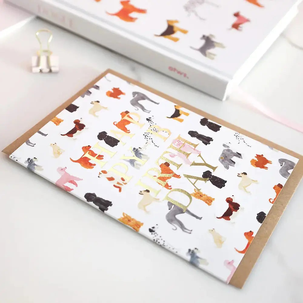 Dog Pattern Birthday Card