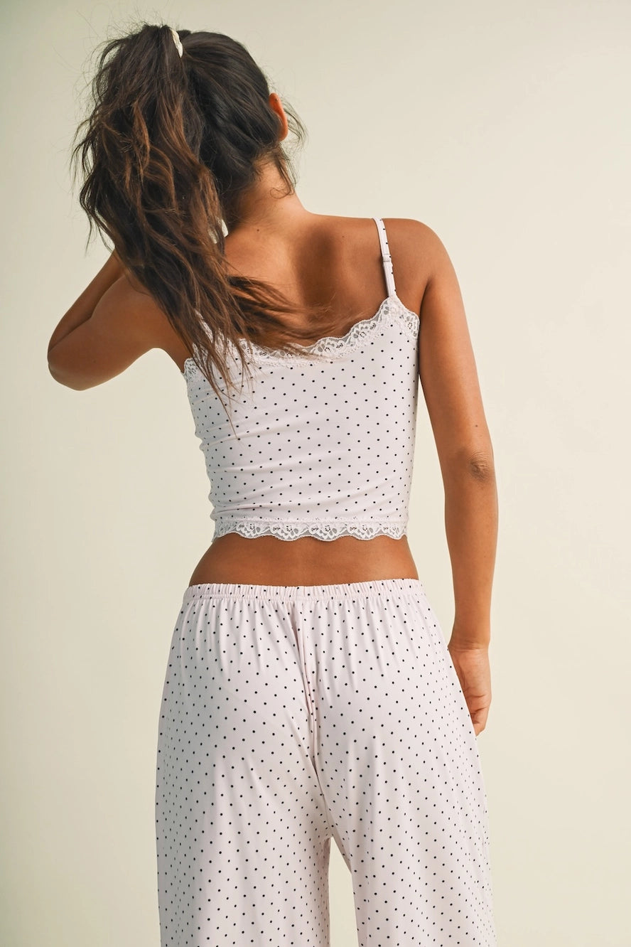 Vivienne Scalloped Lace Trim Knit Cami