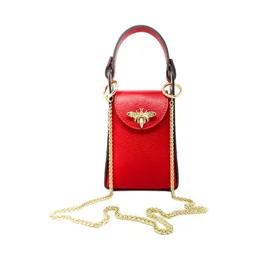 Viviana Bumblebee Italian Leather Clutch Crossbody
