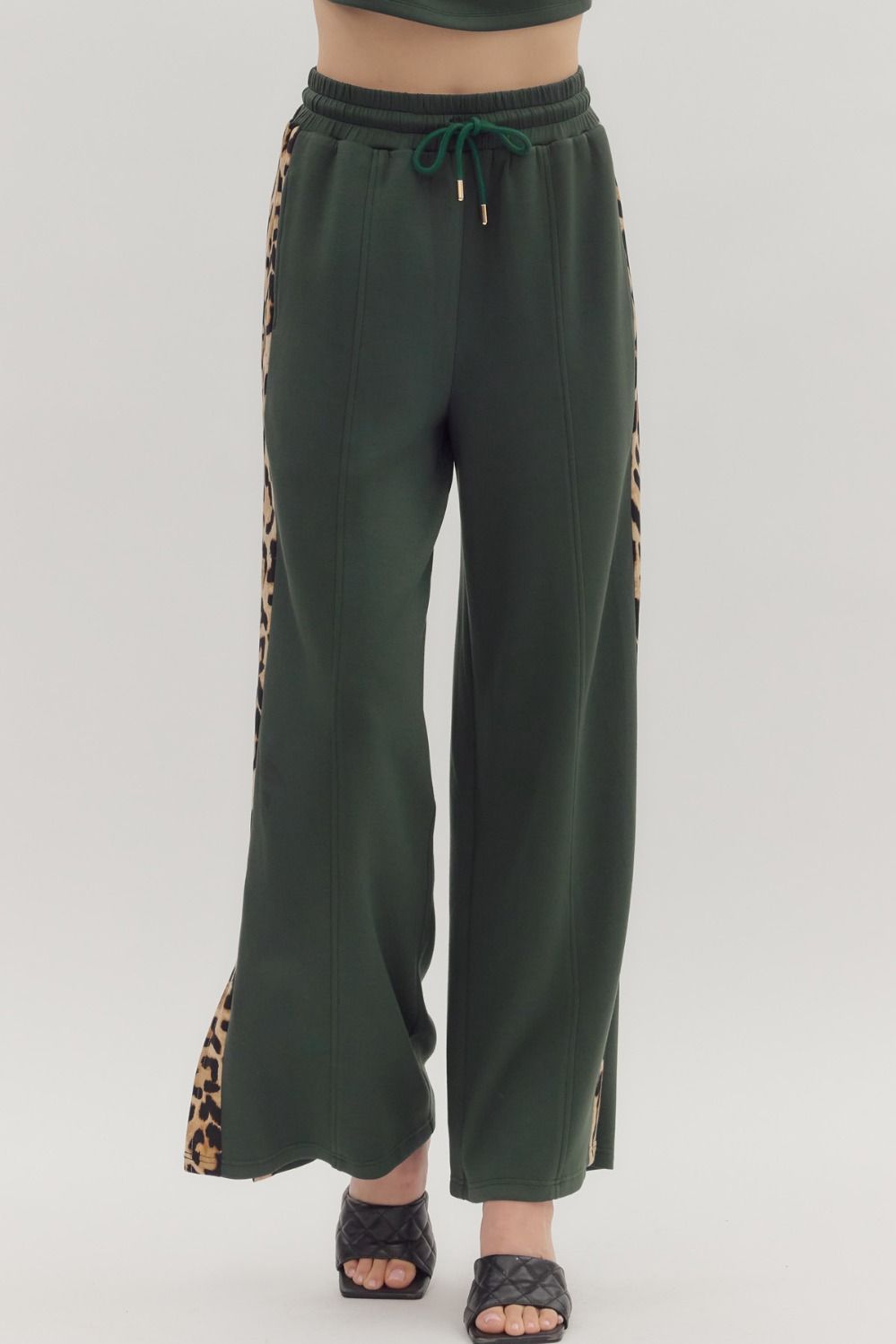 Noa Leopard Trim Lounge Pants