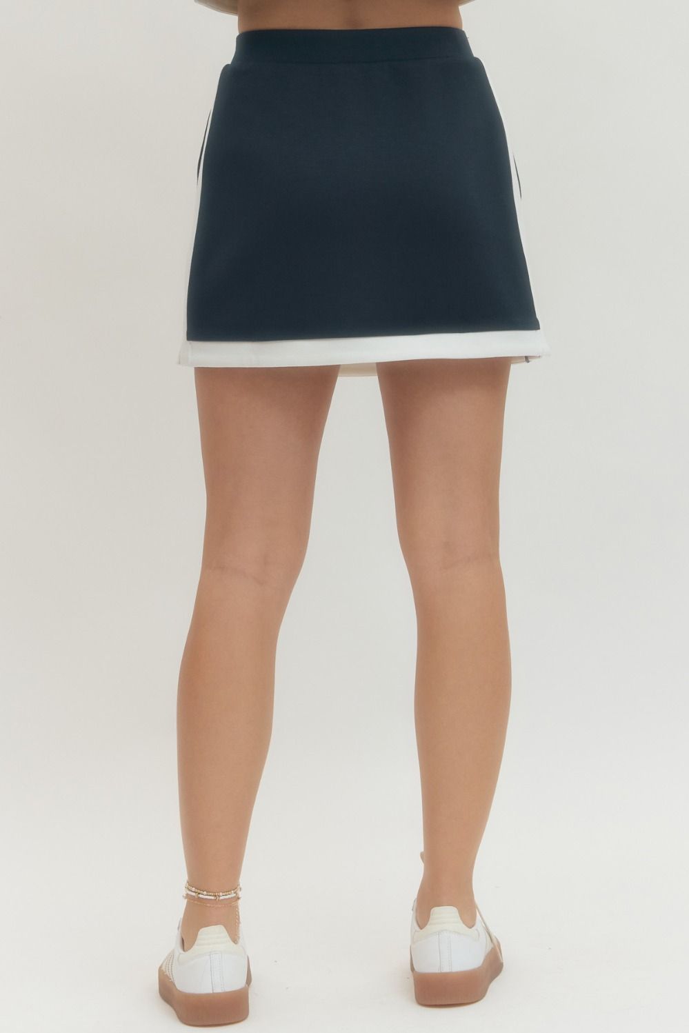 Hadley Contrast Trim Knit Mini Skirt