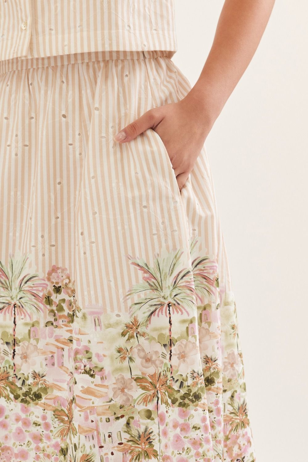 Amalfi Scenic Border Maxi Skirt