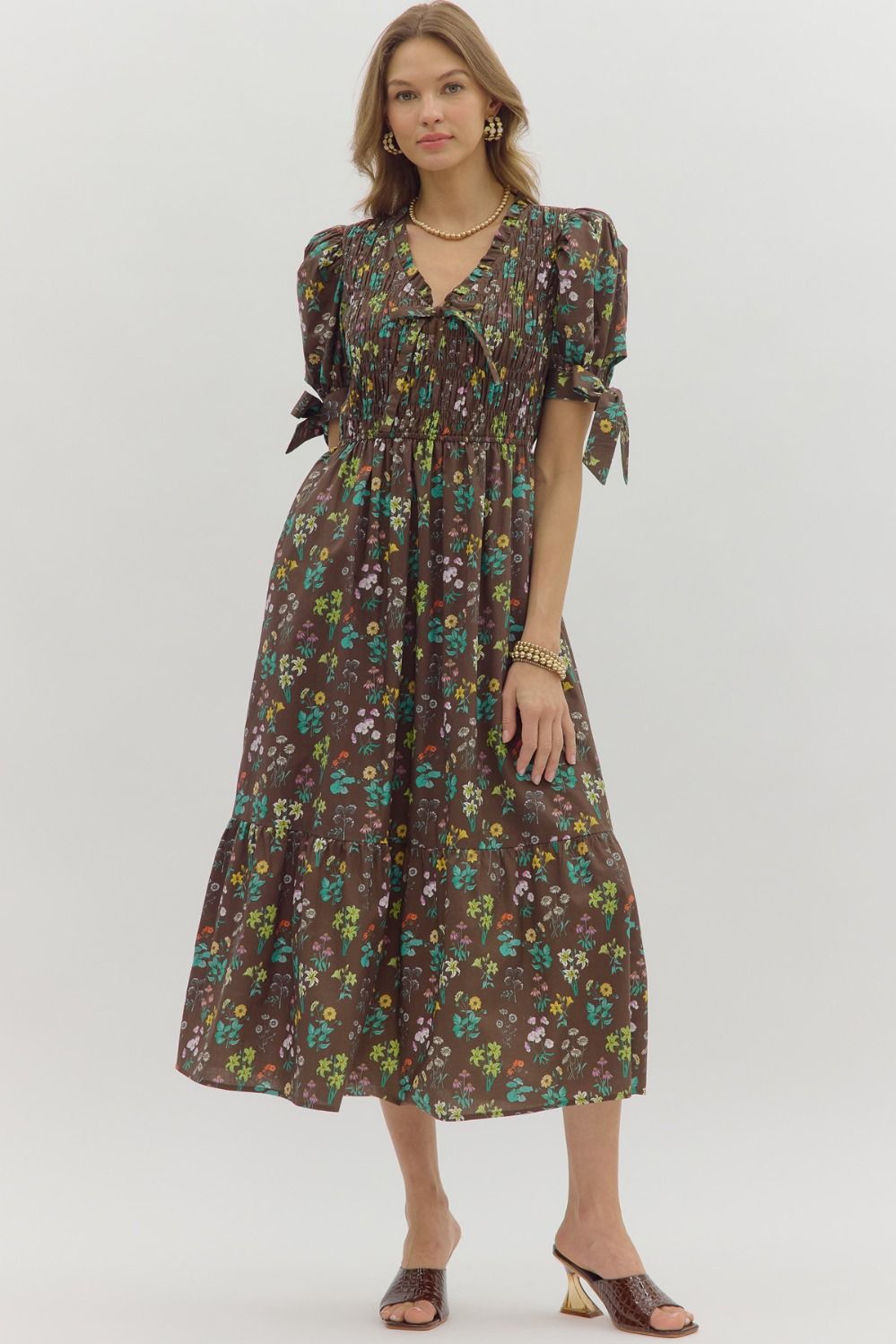 Greer Floral Midi Dress Large Greer Floral Midi Dress Large