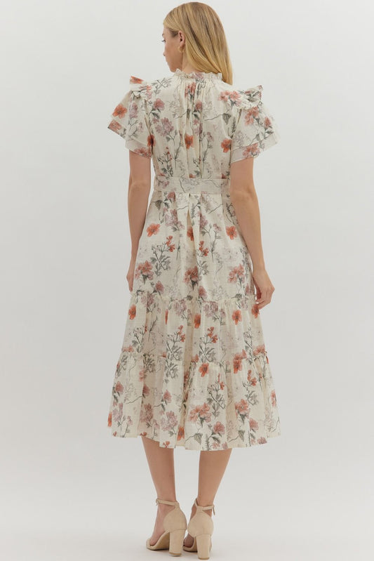 Barlow Floral Midi Dress