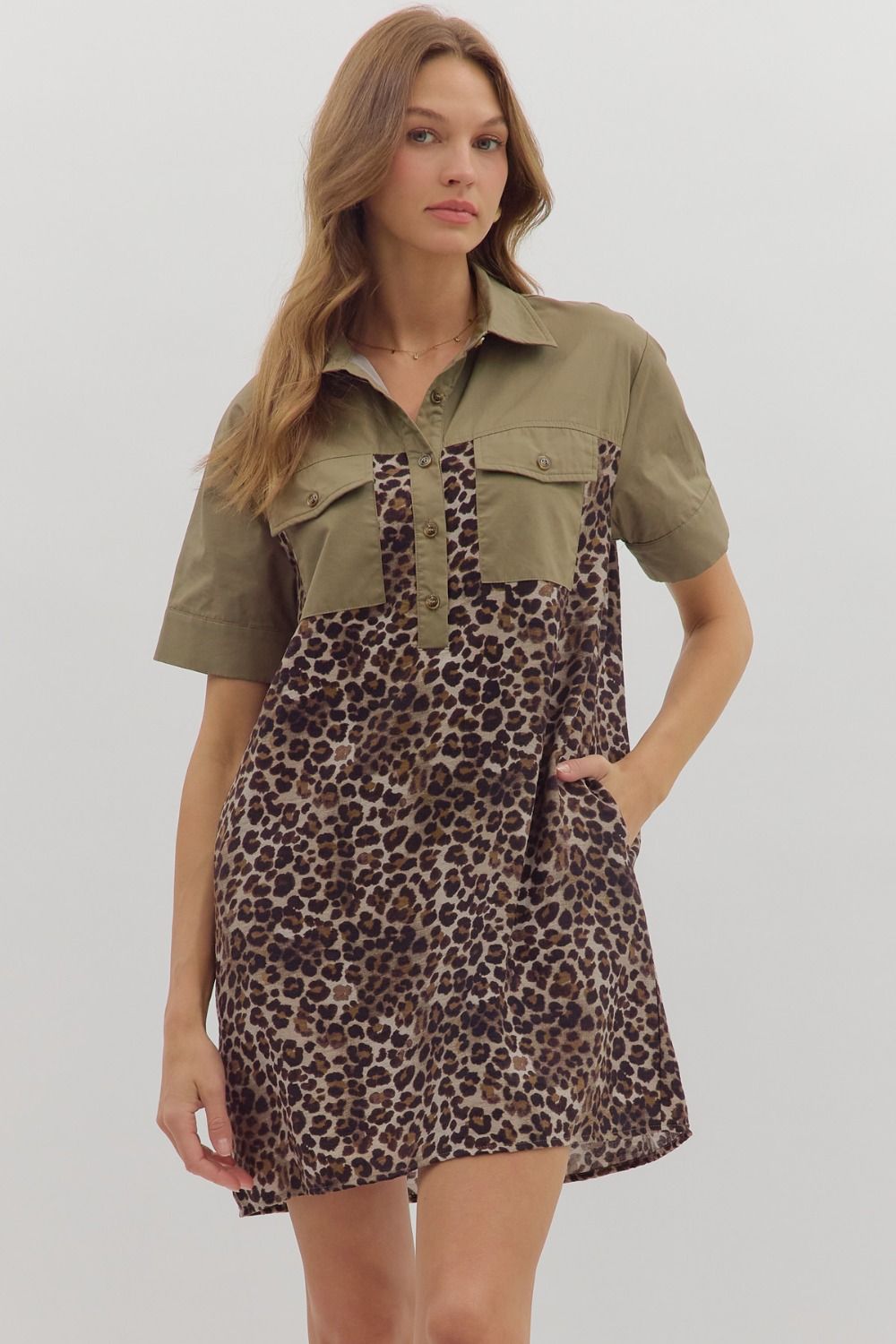 Hayes Leopard Mini Dress Medium Hayes Leopard Mini Dress Medium