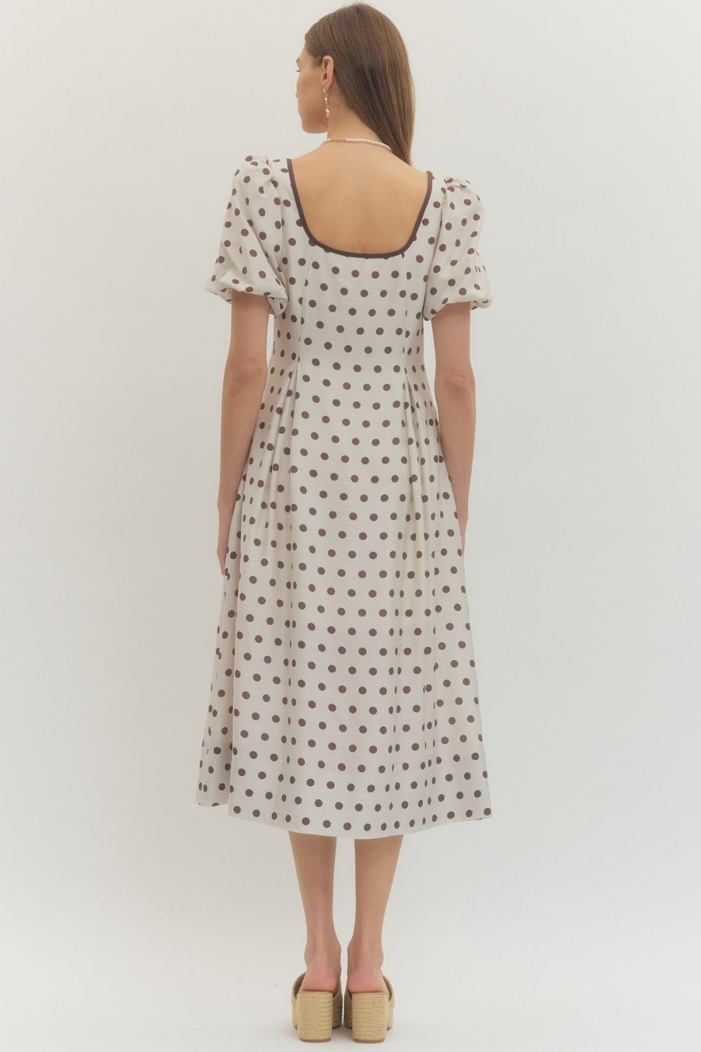 The Simone Polka Dot Midi Dress