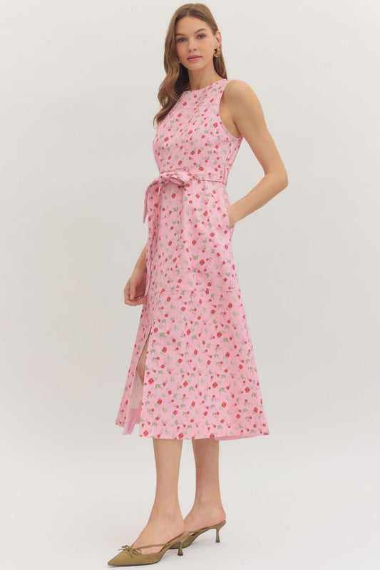 Delilah Floral Belted Midi Dress