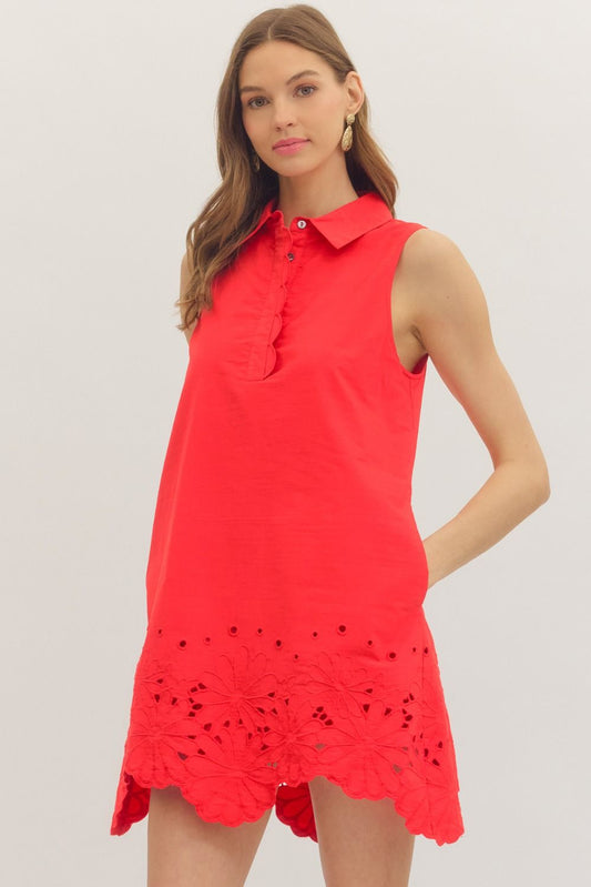 Lila Eyelet Mini Dress