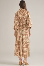 Nessy Geometric Print Midi Dress