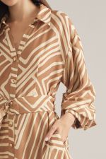 Nessy Geometric Print Midi Dress