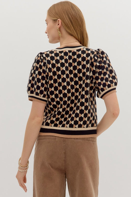 Laurel Abstract Sweater Top