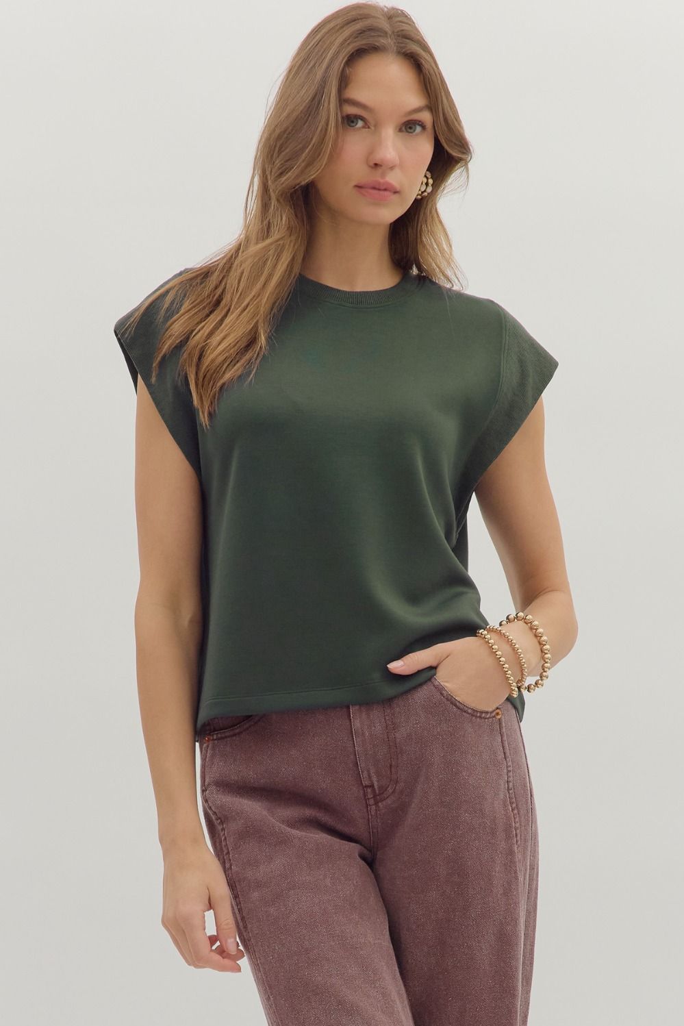 Veda Cap Sleeve Pullover Top