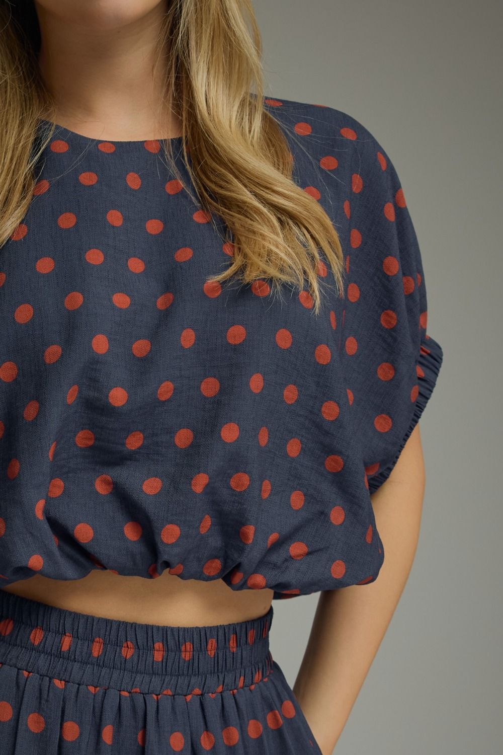 Delaney Polka Dot Dolman Top
