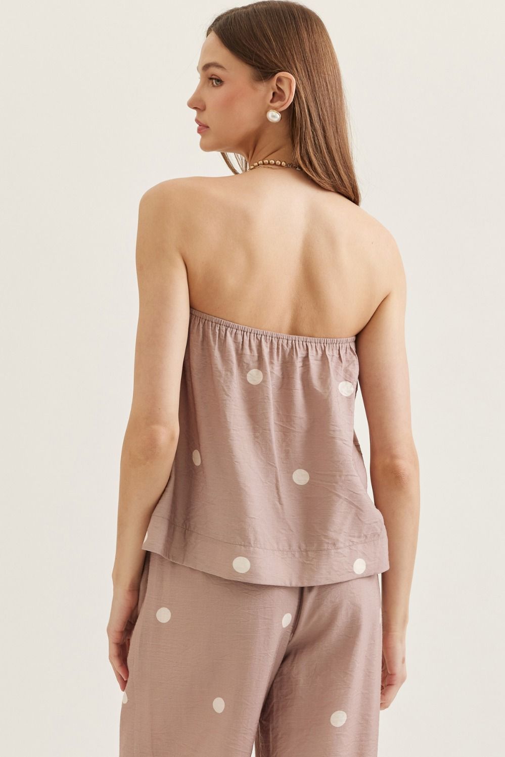 The Marissa Polka Dot Strapless Top