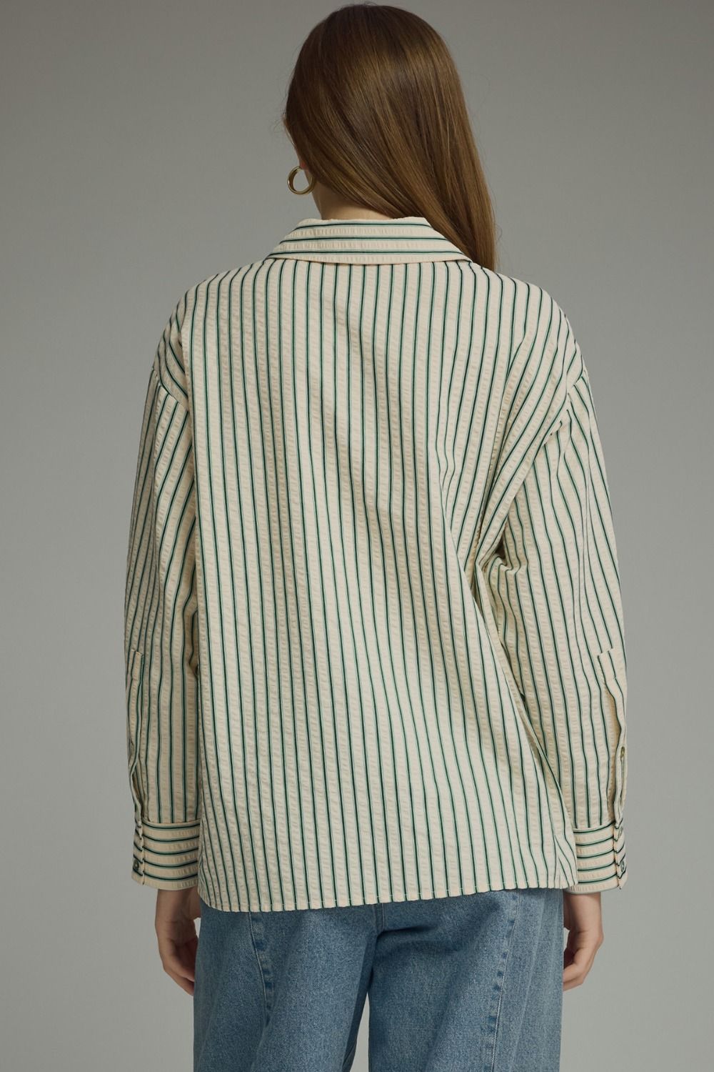 Hadley Striped Button-Front Blouse